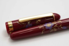 Platinum-3776-Century-Balance-Wine-Red-Maki-e-Flower-4.jpg