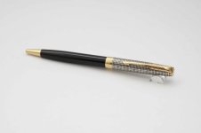 Parker-Sonnet-Chiselled-Silver-Black-Ballpoint-Pen-5.jpg