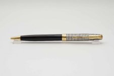Parker-Sonnet-Chiselled-Silver-Black-Ballpoint-Pen-6.jpg